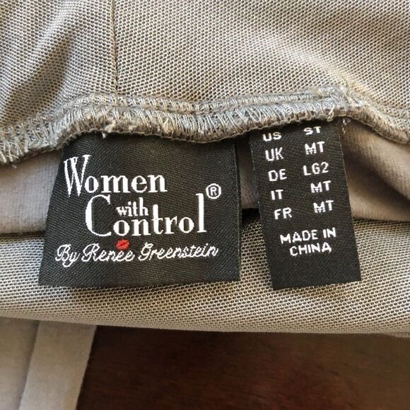 Women with Control Gray Tummy Control Pants, Tall - Picture 6 of 9